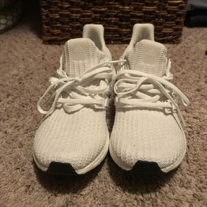 white Adidas ultra boots